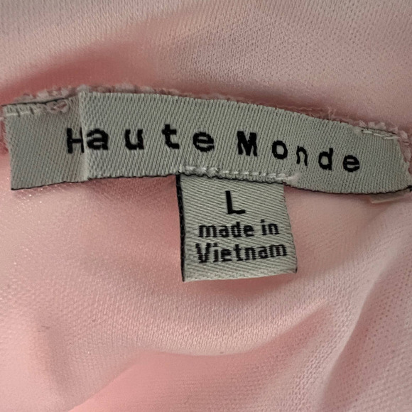 HAUTE MONDE IRIS PLUNGING-V CRISSCROSS OPEN BACK TULLE MINI DRESS PINK LARGE NWT - Picture 9 of 10